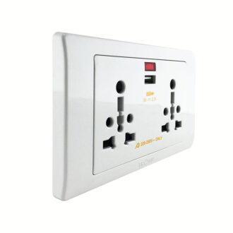 Tronic Twin Universal Socket With 1 Usb