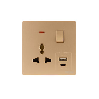 Tronic Universal Single Switch Socket With Usb + Type C