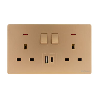 Tronic Twin Switch Socket With Usb + Type C