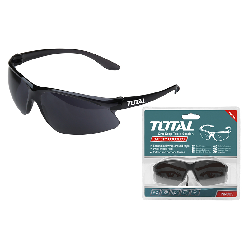 Total Safety Goggle for Daily Use Dark Shade 8 TSP305