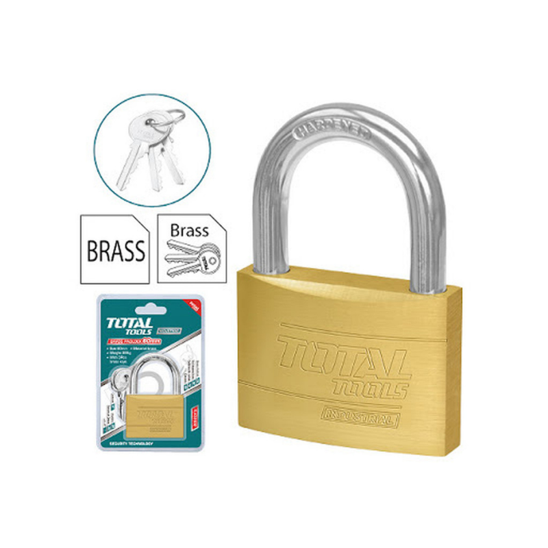 Total Brass Padlock 20mm Heavy Duty TLK32202
