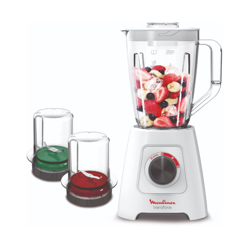 Moulinex Blendforce 2 Blender 1.5L With Grinder &Amp; Mill 600W Lm423127