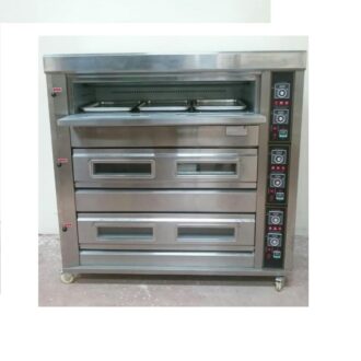 Generic Commercial Electric Baking Oven 3 Door 9 Tray