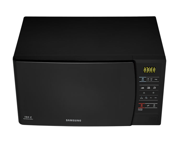 Samsung Microwave 20L 1150W Solo Manual, 6 Power Levels, Defrosting, Triple Distribution System, Ceramic Enamel, LED Display, Black ME731K