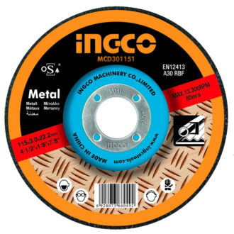 Ingco Abrasive Metal Cutting Disc 115mm with Depressed Center for Metal MGD601151