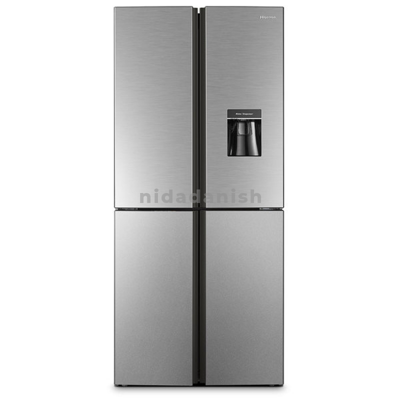 Hisense Refrigerator 392L 4 Cross Door With Water Dispenser, Total No Frost, Super Wide Space, Led Lighting, Multi Air Flow Technology H520Fi-Wd