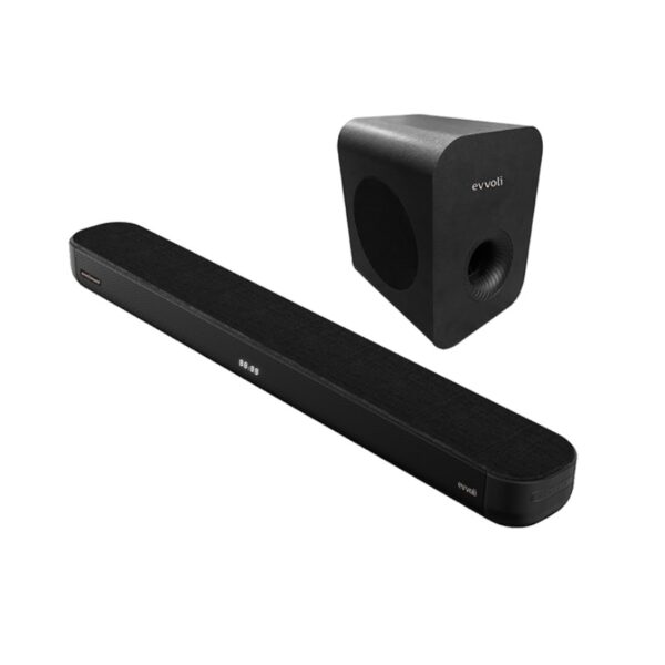 Evvoli 2.1Ch Soundbar With Wireless Subwofer Bluetooth And Led Display 320W Black Sb321B