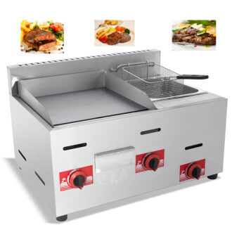 Generic Commercial Chapati Griller 4 Size & Fryer 6L Electric (Bums Surface)