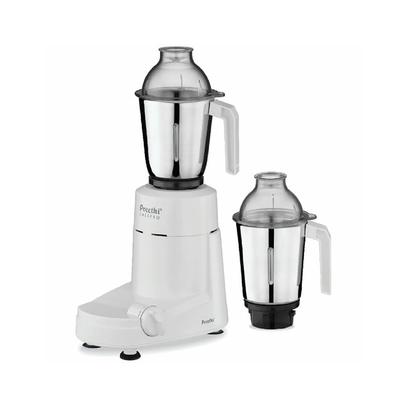 Preethi Chef Pro Mixer Grinder 750W With 2 Stainless Steel Jars, Overload Protector Mg128/08