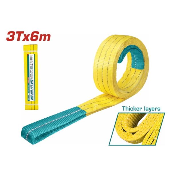 Total Nylon Webbing Sling 3T/6M/90Mm, Economical &Amp; Adaptable Sling With No Fixed Wear Points Thtws0306
