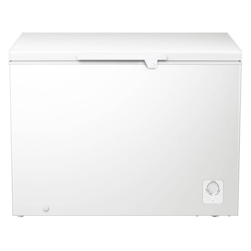 Hisense Chest Freezer 297L Multimode Function, Energy Saving, Spring-Load Hinges, Defrost Drain, Handle, Aluminum, Super Freezer, Lock, White H390Cf