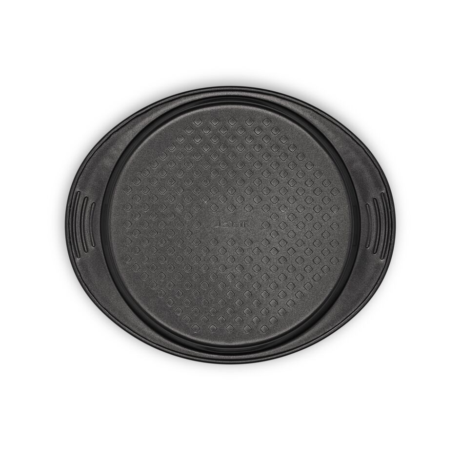 Tefal Easy Grip Baking Mold Round Cake Pan 23 CM Carbon Steel Easy Handling Large Handles Non-Stick Coating Easy Release Easy Cleaning Dark Grey J1629645