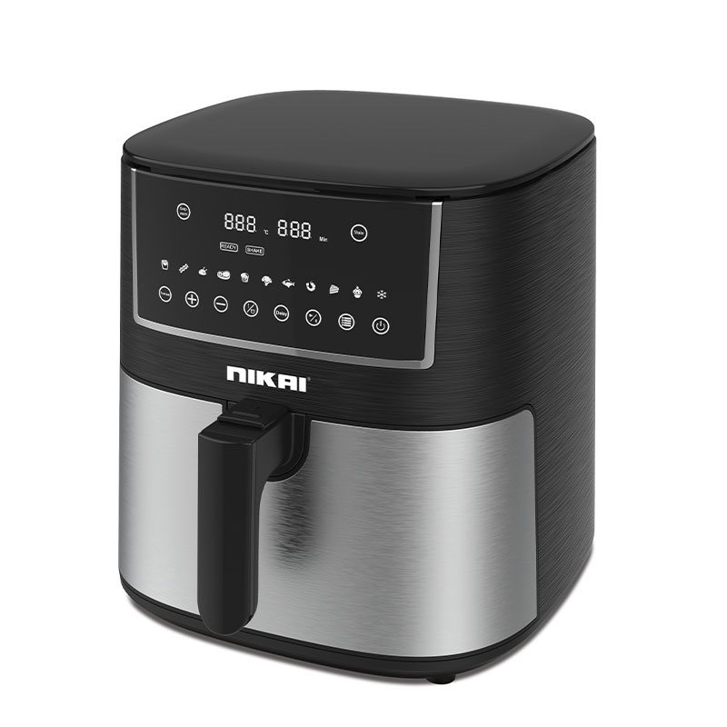 Nikai Air Fryer 5.7L Multifunctional Low Oil Fryer 1650W 11 Cooking Preset Functions Non Stick Coating Pan Overheat Protection Temperature Control Timer Automatic Shut-Off NAF577D