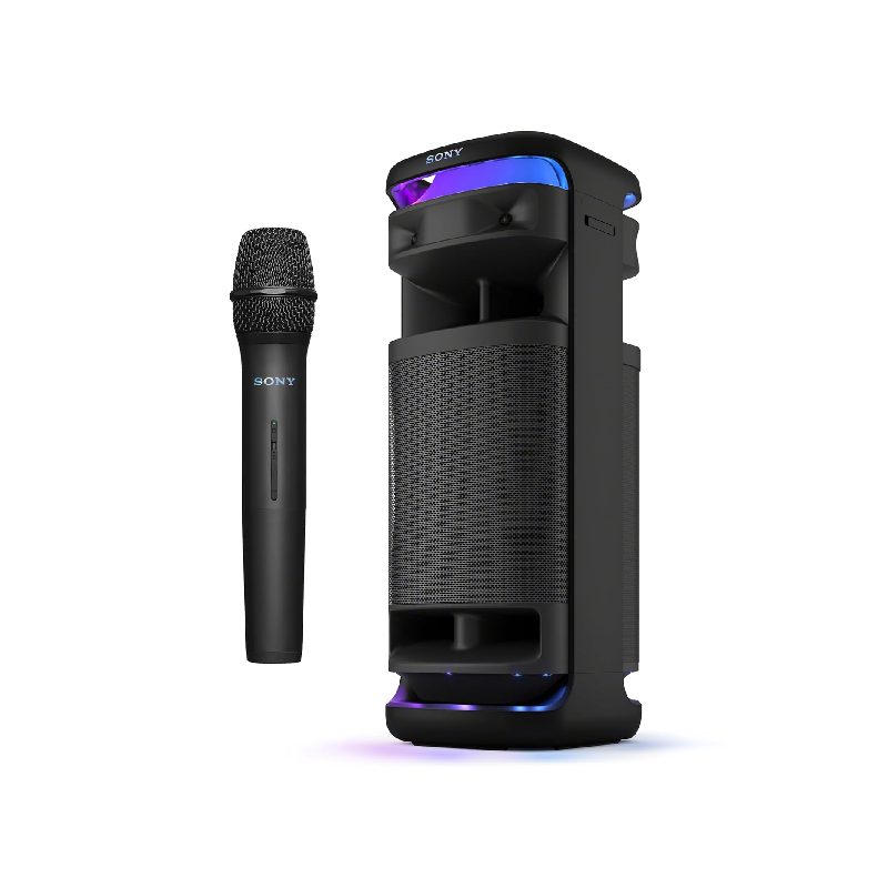 Sony Bluetooth Party Speaker Ult Tower 10 With Ult Button, Powerfull Bass,25Hrs Backup, Ip67 Rating, Sound &Amp; Party Lights, Wireless Mic For Karaoke,Touch Panel Srs-Ult1000