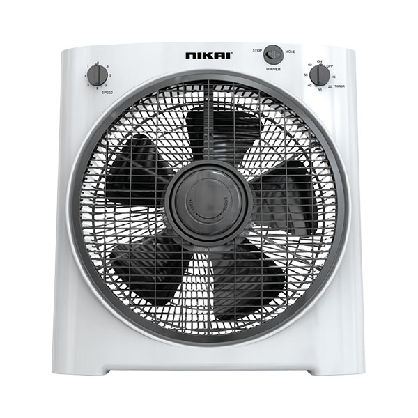 Nikai Box Fan 12" Rotating Grill With High Performance Copper Motor 5 PP Blade NF755N2