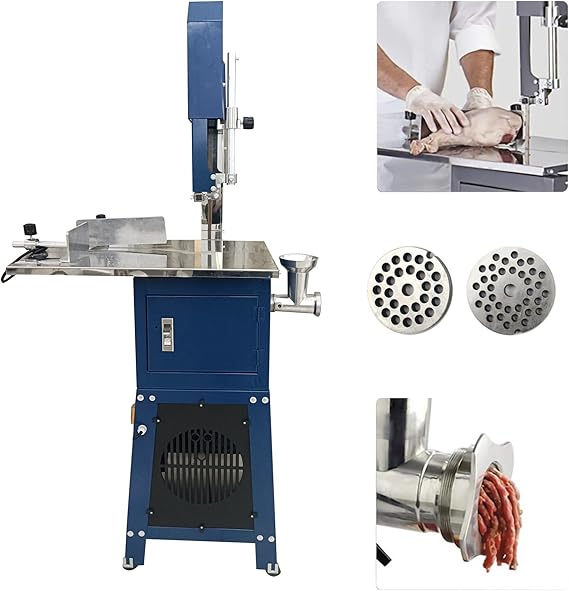 Generic Commercial 2-In-1 Bone Saw Machine With Meat Grinder, 550W