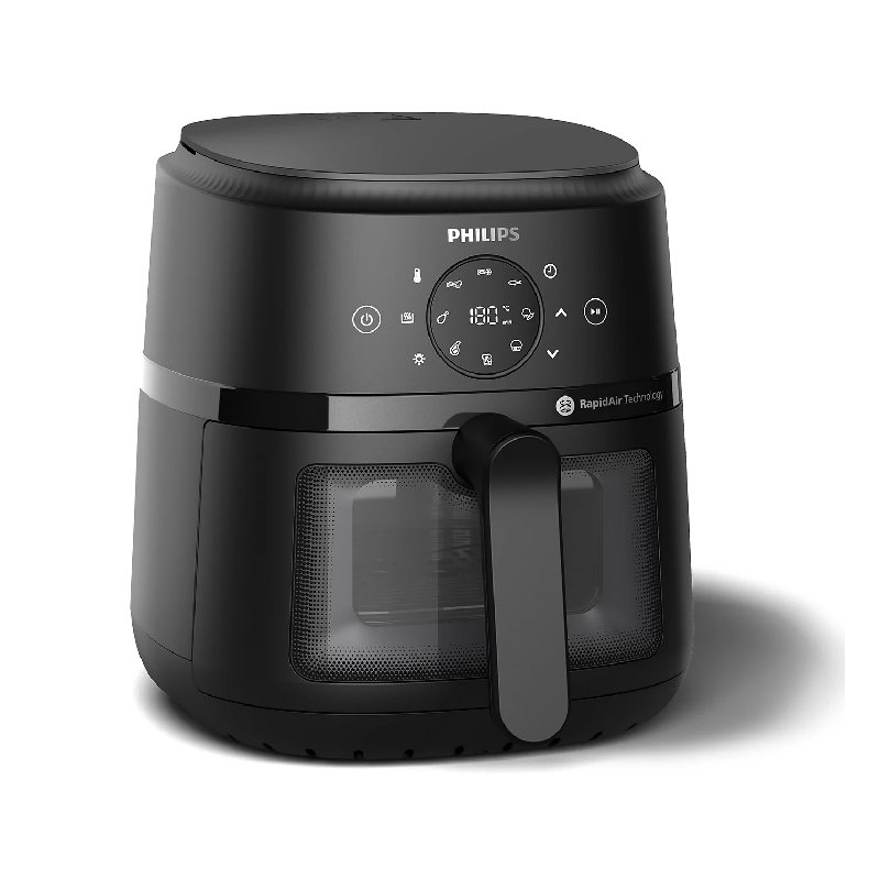 Philips Digital Air Fryer 4.2L 1500W with LED Display, Glass Window, Cool Wall Exterior NA220/09