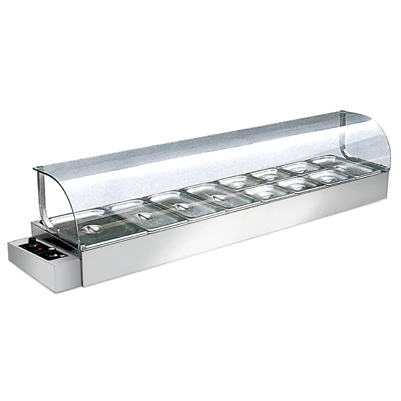 Generic Commercial Electric Bain Marie Table Top 9 Pan Hbm-204