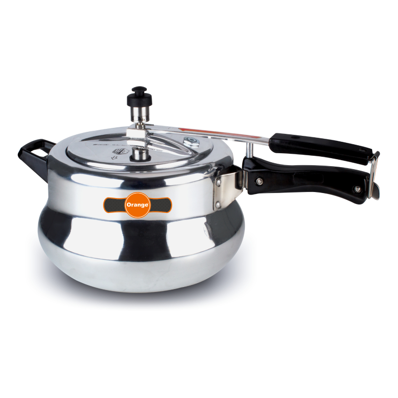 Orange Elegant Handi Pressure Cooker 5.5L With Inner Lid Oapc201
