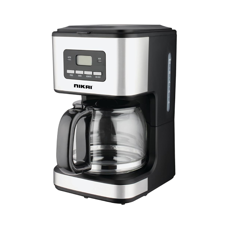 Nikai Coffee Maker 1.5L Glass Jug With Lcd Display 900W Ncm2120Dsx Vertically Removable Funnel 30 Seconds Anti Drip Function With Boil Dry Protection