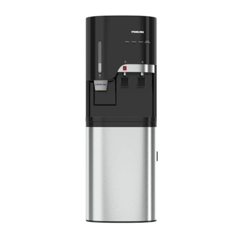 Nikai Water Dispenser 2 Taps Bottom Load With Cup Holder Nwd5000Bss 2 Taps Hot And Cold Compressor Cooling Steel Tank Anti Bacterial Design