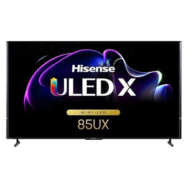 Hisense 85-Inch Class Mini-Led Premium Uled X Qled Series Tv - 4K Google Smart Tv With Alexa Compatibility, 120Hz Refresh Rate, Dolby Vision Atmos, 2500-Nit Hdr10+, Hands-Free Voice Control, 85Ux.