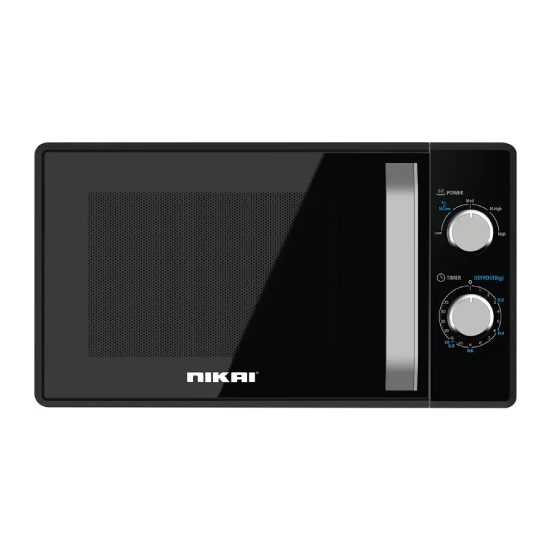 Nikai Microwave 23L Manual 5 Power Levels 800W Nmo2309Mwz 35 Mins Timer Defrost Settings Cooking End Signal Pull Handle Door