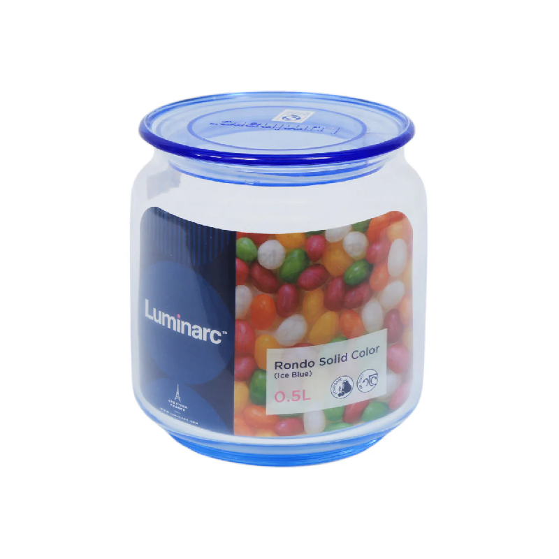 Luminarc Pot Rondo Glass Jar 0.5L Ice Blue J1848