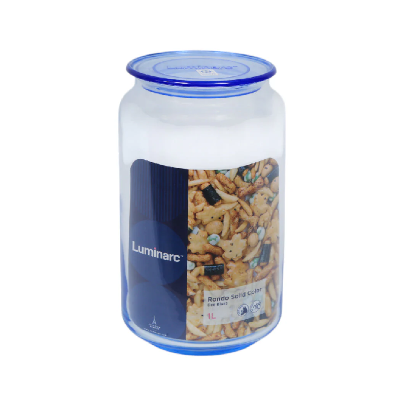 Luminarc Pot Rondo Glass Jar 1L Ice Blue L0499