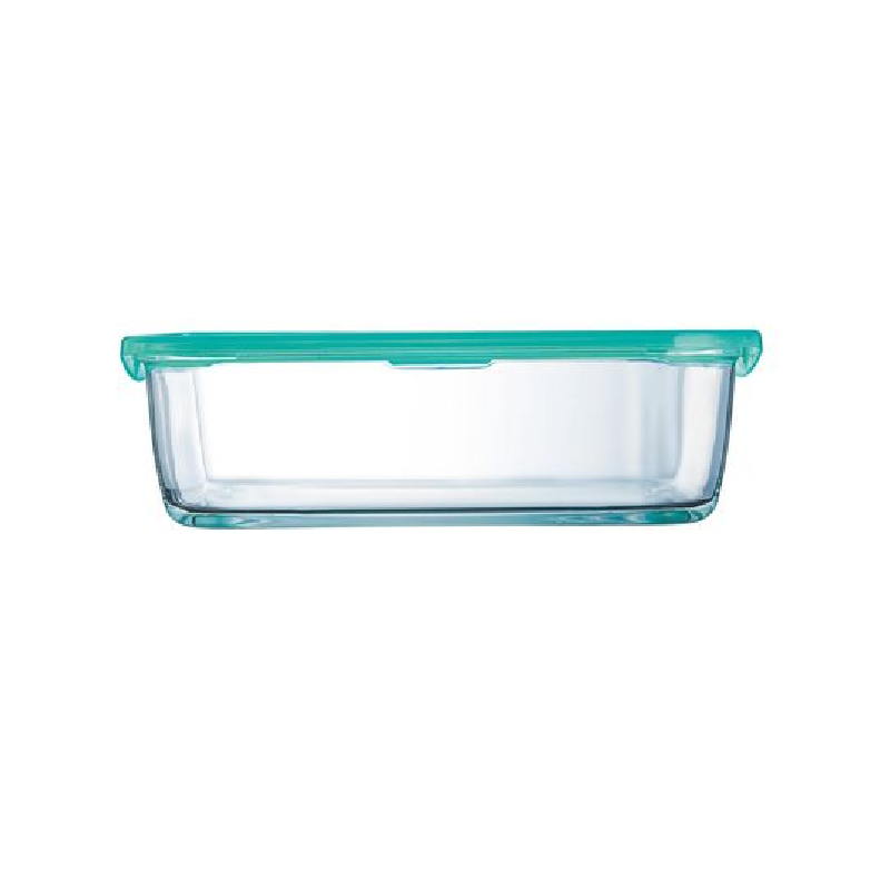 Luminarc Keep 'N' Flat Rim Rectangular Storage Box 1.22L Lagoon P5517