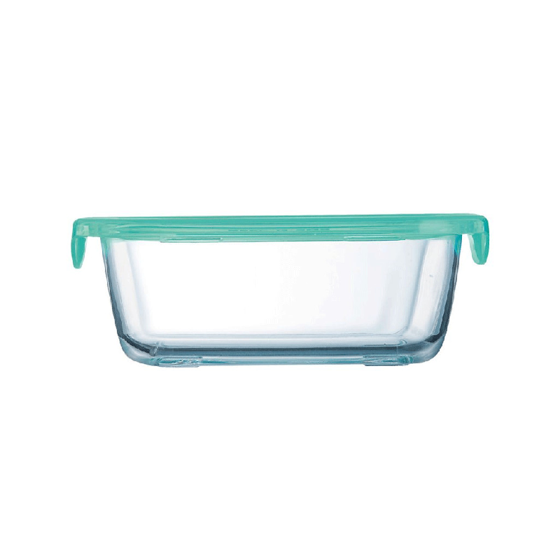 Luminarc Keep 'N' Flat Rim Rectangular Storage Box 820Ml Lagoon P5518