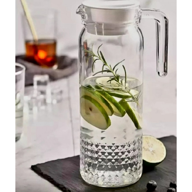 Luminarc Dona Embossment Twinkle Glass Jug 1L Transparent Q0435