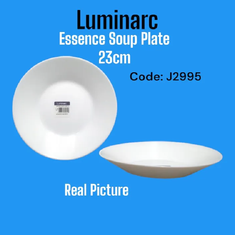 Luminarc Essence Soup Plate 23Cm White J2995 (Pack Of 6Pcs)