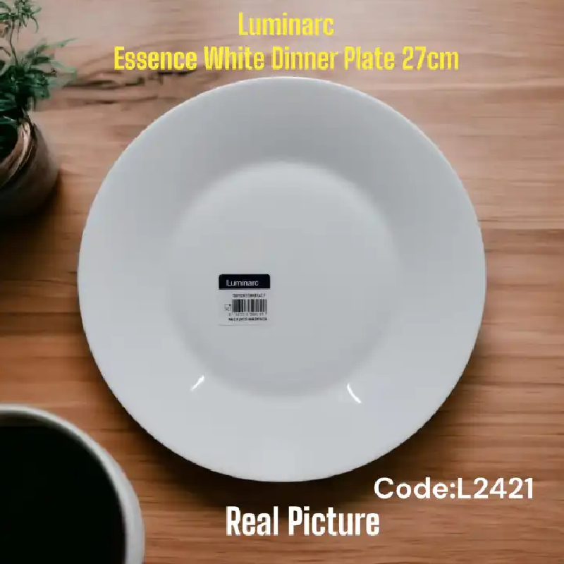 Luminarc Essence Dinner Plate 27Cm White L2421 (Pack Of 6Pcs)