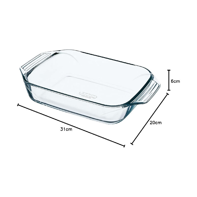 Pyrex Optimum Rectangular Roaster 31X20Cm/2L
