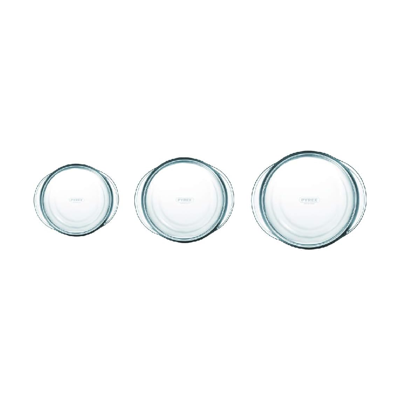 Pyrex 3Pcs Round Casserole Set 1.4L/ 2.1L/3L