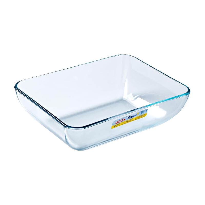 Pyrex Daily Rectangle Roaster With White Lid 3.5L