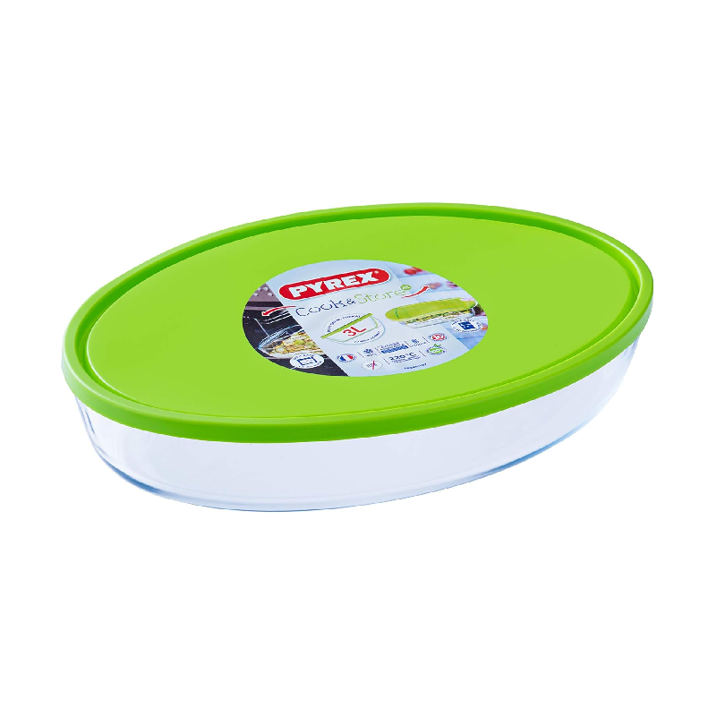 Pyrex Cook &Amp; Store Xl Oval Dish With Lid 35X24Cm