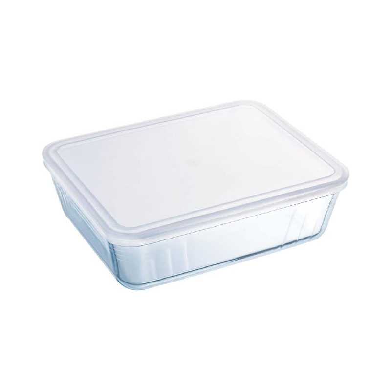 Pyrex Cook &Amp; Freeze Rectangular Dish With White Lid 4L