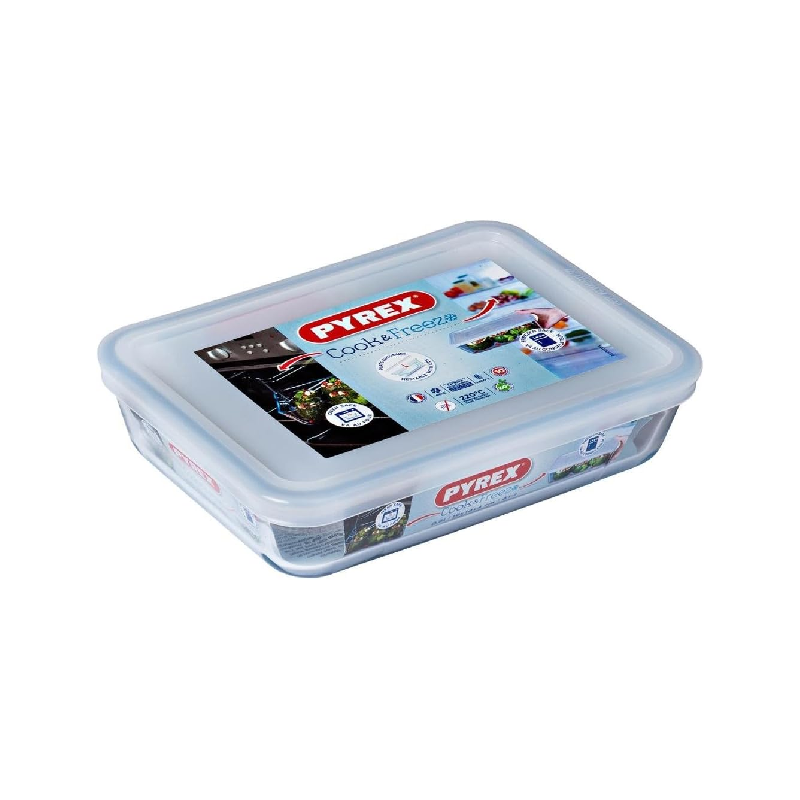 Pyrex Cook &Amp; Freeze Rectangular Dish With White Lid 0.8L