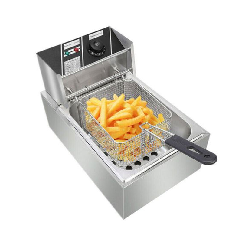 Reki Electric Fryer Single 2500W Electric 6L Stainless Steel Convection
