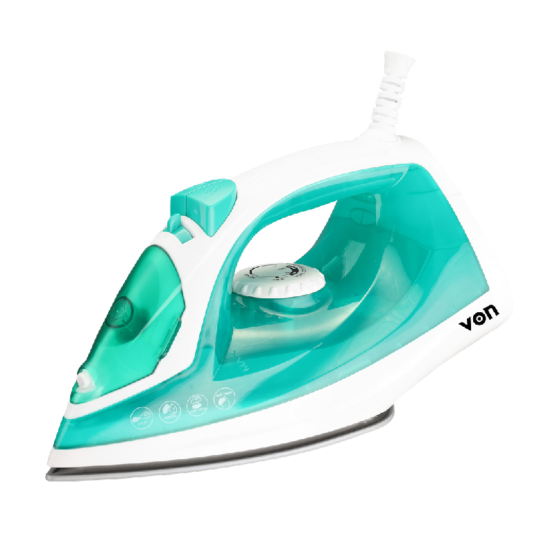 Von Steam Iron 1600W With Ceramic Soleplate, 200Ml Water Tank, Green Vis161Csg