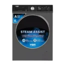 Von Front Load Washing Machine 8 KG, Silver Inverter Motor VALW-08FVK