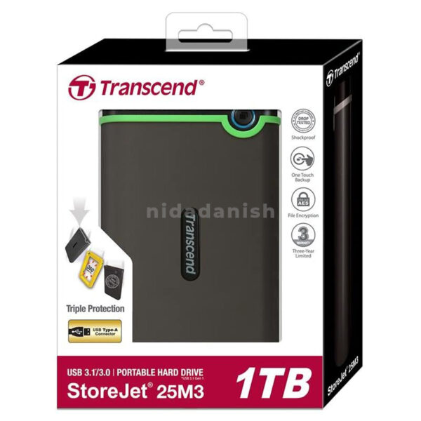 Transcend Usb External Hard Drive 1Tb 3.0