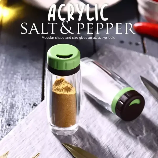 Apex Acrylic Salt And Pepper Sprinkle Dispenser Lid Rust Resistant 2Pc Set 450377