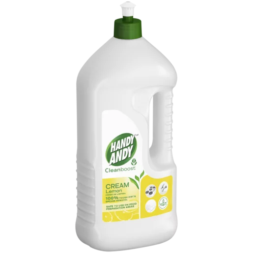 Handy Andy Lemon Multipurpose Cleaning Cream, 100% Natural Cleaning Particles, Removes 100% Of Stubborn Dirt And Grease 1.5L 5Pcs Uhac07