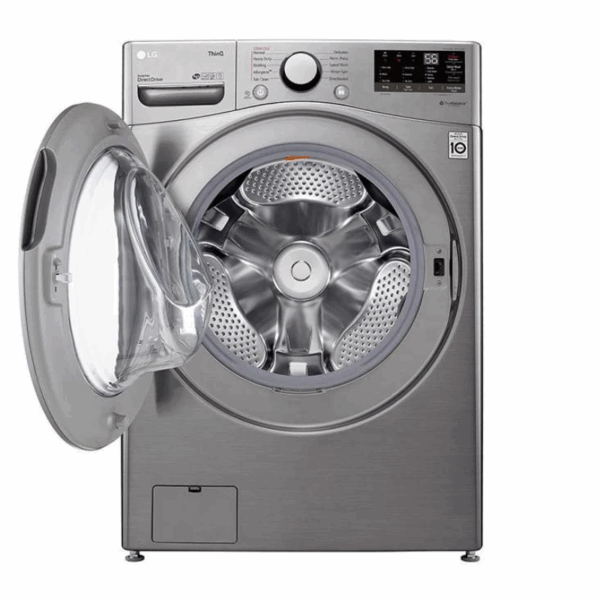 Lg Washing Machine 20Kg &Amp; 12Kg Dryer, Front Load, Turbo Wash, 6-Motion Technology, Inverter Dd Motor, Steam Functionality, Smart Thinq, Lcd Display, Silver F3L2Crv2T