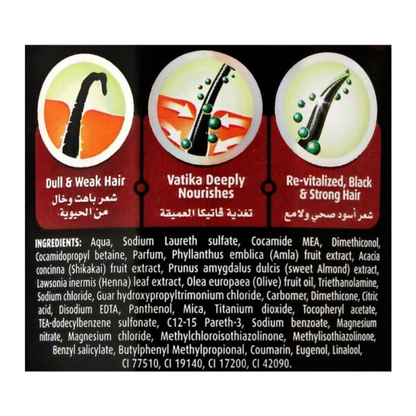 Vatika Shampoo Black Olive Black Shine 400Ml