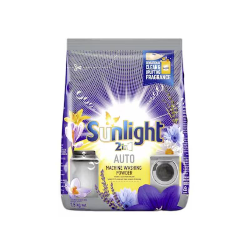Sunlight Auto Washing Machine Powder 2In1 Lavender 1.5Kg 69719897 (Pack Of 3)