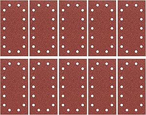 Bosch Sander Sheets For Wood, Velcro Type, 14 Hole, 115Mm X 230Mm, P60 Grit, Blue, (Pack Of 10Pcs) 2608605316